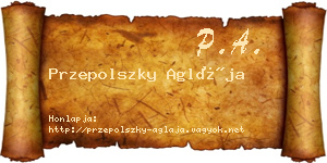 Przepolszky Aglája névjegykártya
